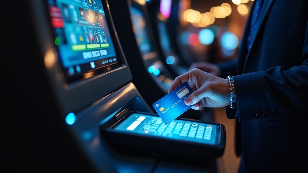 Jugador realizando un depósito en la interfaz de pago de un casino oscuro